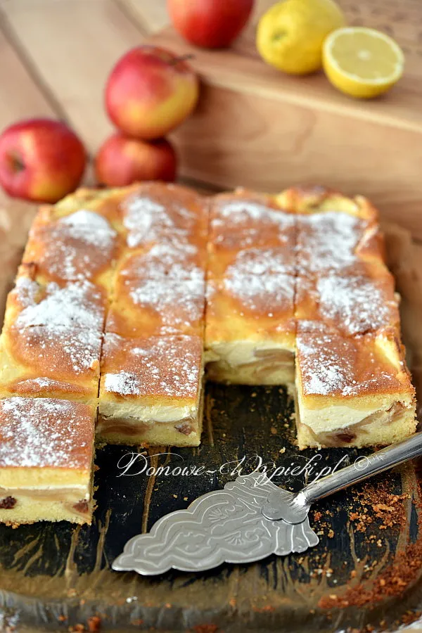 Cytrynowe ciasto z serem i jabłkami Cytrynowe ciasto z serem i jabłkami