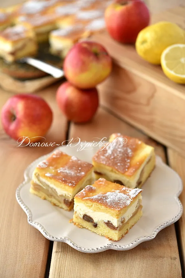 Cytrynowe ciasto z serem i jabłkami Cytrynowe ciasto z serem i jabłkami