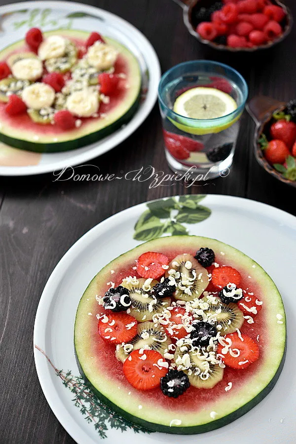 Deser arbuzowy a'la pizza Deser arbuzowy a'la pizza