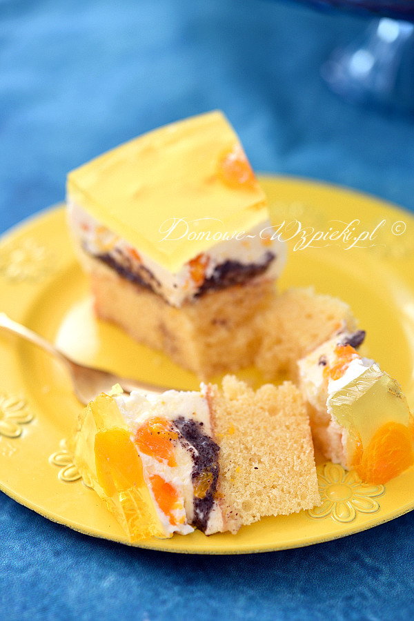 Tort mandarynkowo-serowo-makowy