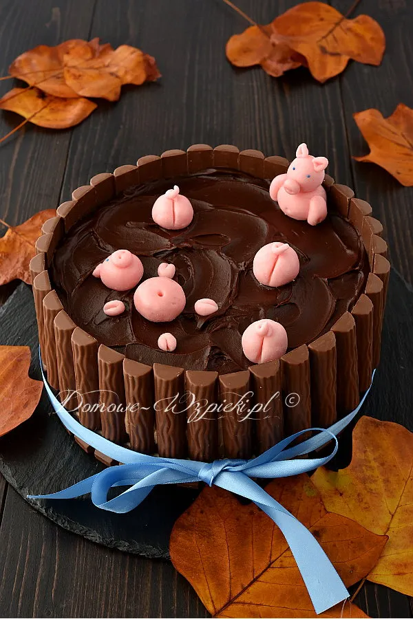 Tort świnki w błocie Tort świnki w błocie