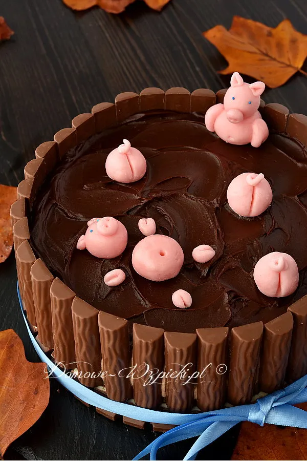 Tort świnki w błocie Tort świnki w błocie