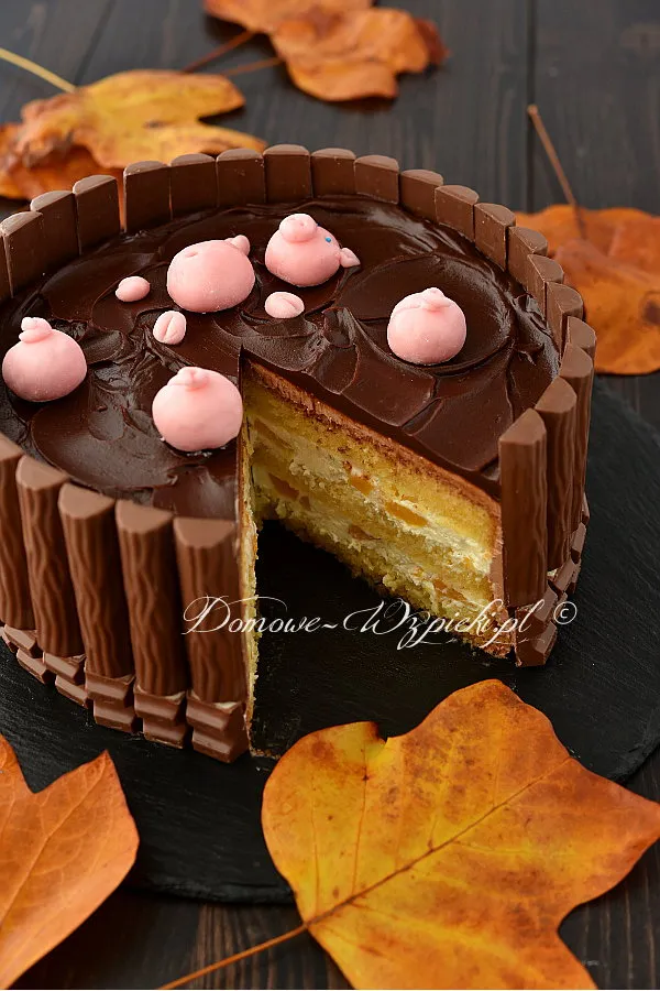 Tort świnki w błocie Tort świnki w błocie