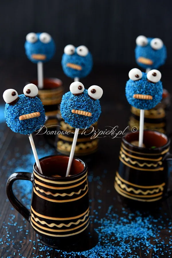 Cake pops ciasteczkowy potwór Cake pops ciasteczkowy potwór