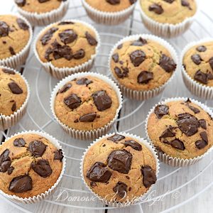 Bezglutenowe muffinki bananowe z czekoladą
